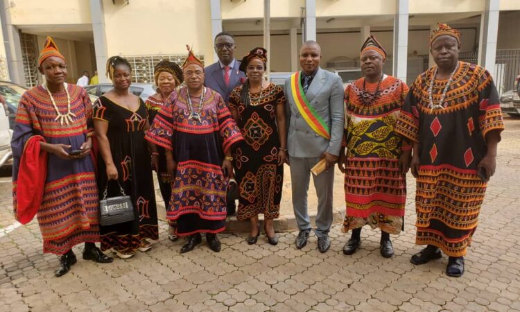 Bafut Council Mayor Ngwakongoh Lawrence with Bafut Council Personnel