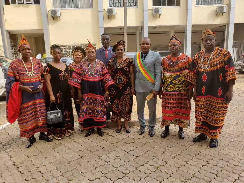 Bafut Council Mayor Ngwakongoh Lawrence with Bafut Council Personnel