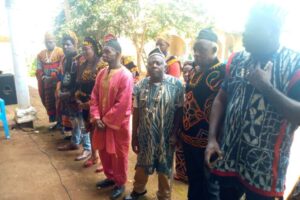 Some elders at Mayor Ngwakongoh's series of meetings within Bafut Council Area with Fons, quarter heads, and family heads to ensure an effective back to school come September 2023.