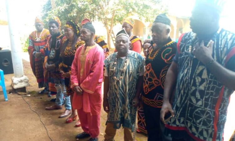 Some elders at Mayor Ngwakongoh's series of meetings within Bafut Council Area with Fons, quarter heads, and family heads to ensure an effective back to school come September 2023.